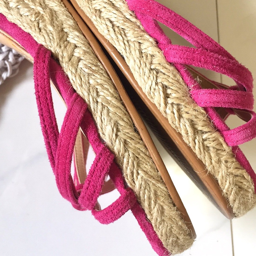 Fitzwell Emma Fuschia Wedge Espadrille - Picture 6 of 14
